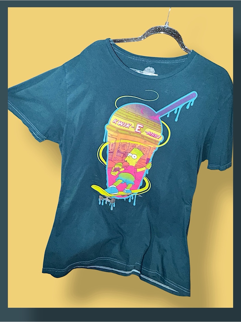 The Simpsons Bart Simpson Kwik-E-Mart Squishee Neon Graphic Tee